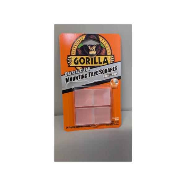 Gorilla Crystal Clear Mounting Tape Squares